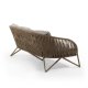 KAVE HOME Branzie sofa - brunt metal og reb, m. grbrune hynder, 3 pers.