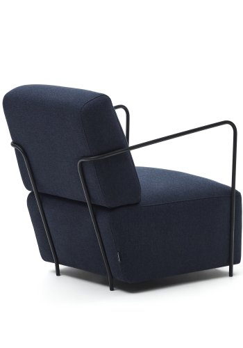 KAVE HOME Gamer lnestol - bl stof og sort stl