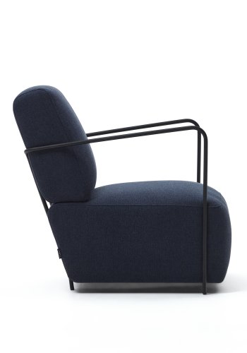 KAVE HOME Gamer lnestol - bl stof og sort stl