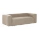 KAVE HOME Blok 3 pers. sofa - beige polyester og stl