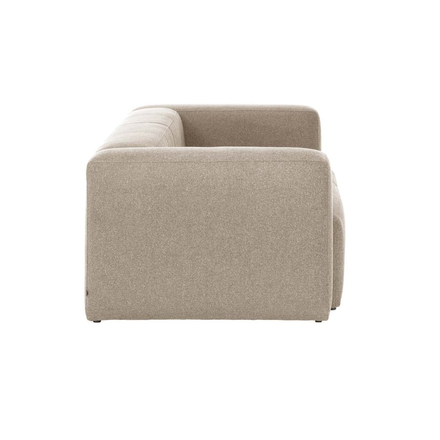 KAVE HOME Blok 3 pers. sofa - beige polyester og stl
