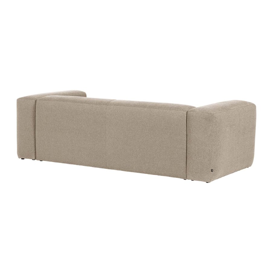 KAVE HOME Blok 3 pers. sofa - beige polyester og stl