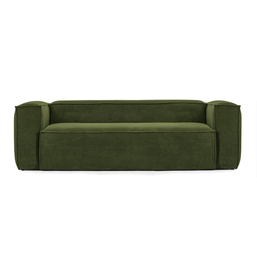 KAVE HOME Blok 3 pers. sofa - grn corduroy fljl (240 cm)