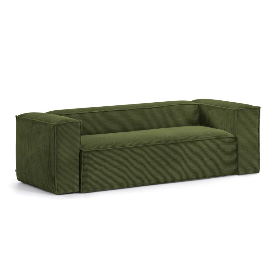 KAVE HOME Blok 3 pers. sofa - grn corduroy fljl (240 cm)