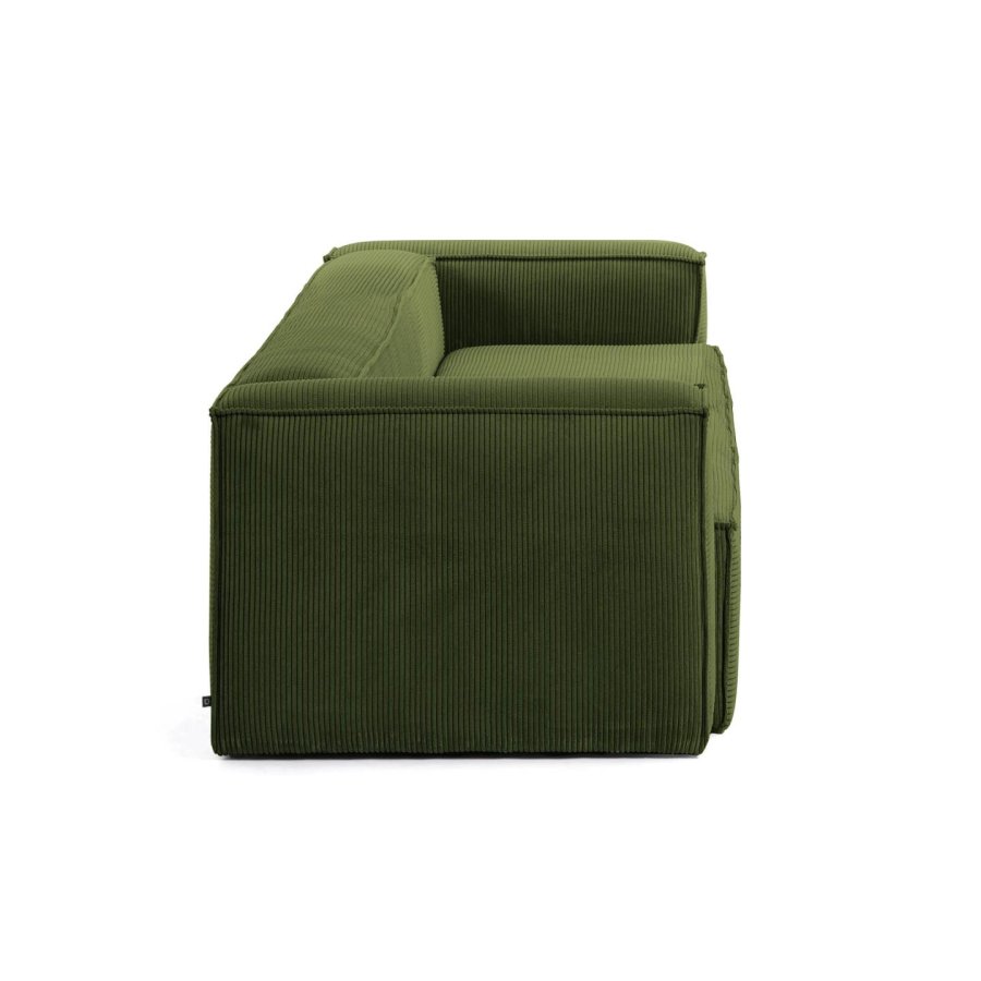 KAVE HOME Blok 3 pers. sofa - grn corduroy fljl (240 cm)