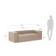 KAVE HOME Blok 2 pers. sofa - beige polyester