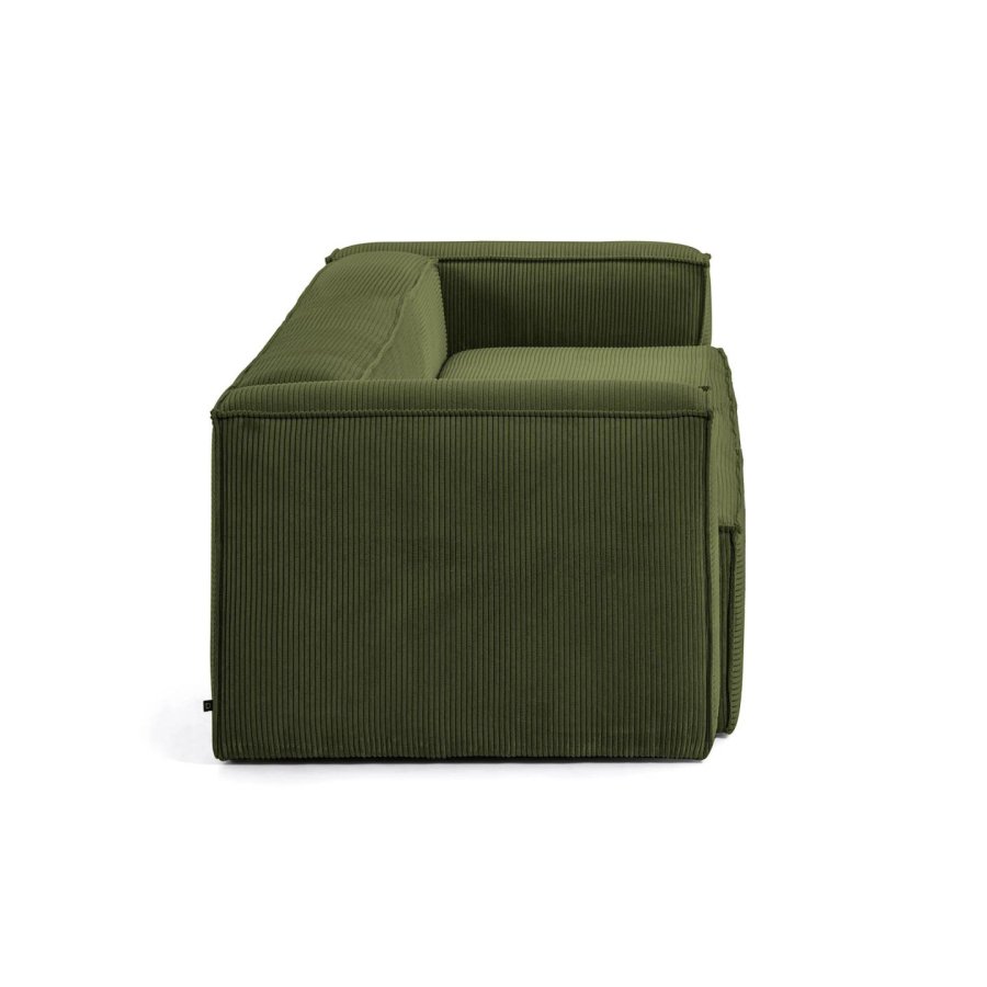KAVE HOME Blok 2 pers. sofa - grn corduroy fljl (210 cm)