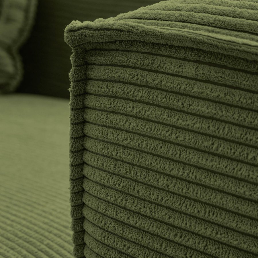 KAVE HOME Blok 2 pers. sofa - grn corduroy fljl (210 cm)