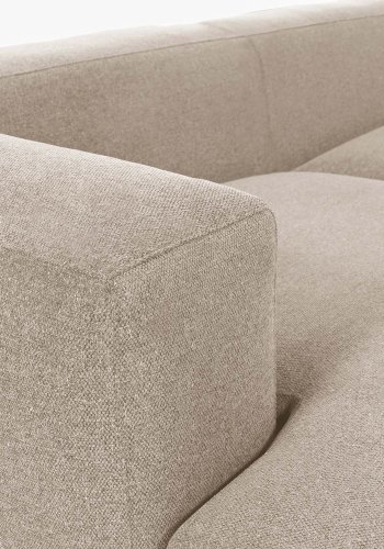 KAVE HOME Blok sofa, m. venstre chaiselong - beige polyester