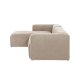 KAVE HOME Blok sofa, m. venstre chaiselong - beige polyester