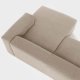 KAVE HOME Blok sofa, m. hjre chaiselong - beige polyester og stl