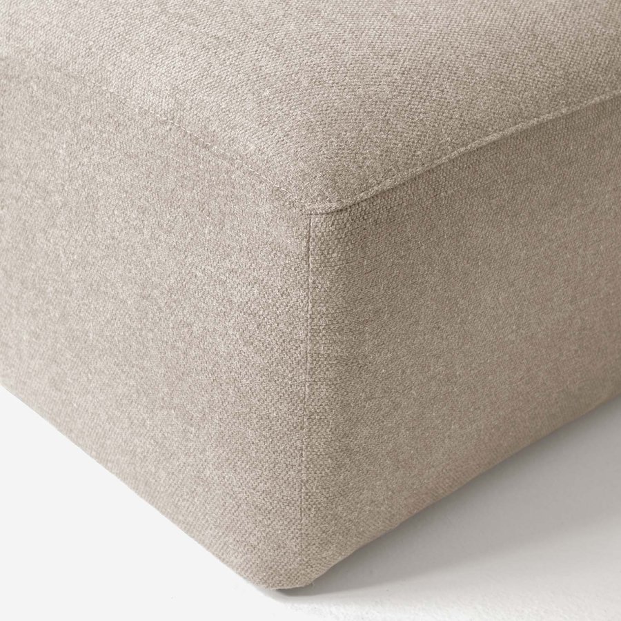 KAVE HOME Blok sofa, m. hjre chaiselong - beige polyester og stl