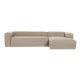 KAVE HOME Blok sofa, m. hjre chaiselong - beige polyester og stl