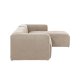 KAVE HOME Blok sofa, m. hjre chaiselong - beige polyester og stl