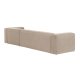 KAVE HOME Blok sofa, m. hjre chaiselong - beige polyester og stl