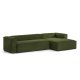 KAVE HOME Blok 3 pers. sofa, m. hjre chaiselong - grn corduroy fljl (330 cm)