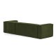 KAVE HOME Blok 3 pers. sofa, m. hjre chaiselong - grn corduroy fljl (330 cm)