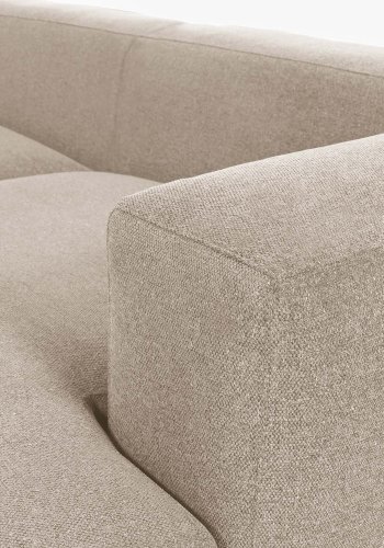 KAVE HOME Blok sofa, m. hjre chaiselong - beige polyester og stl
