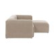 KAVE HOME Blok sofa, m. hjre chaiselong - beige polyester og stl
