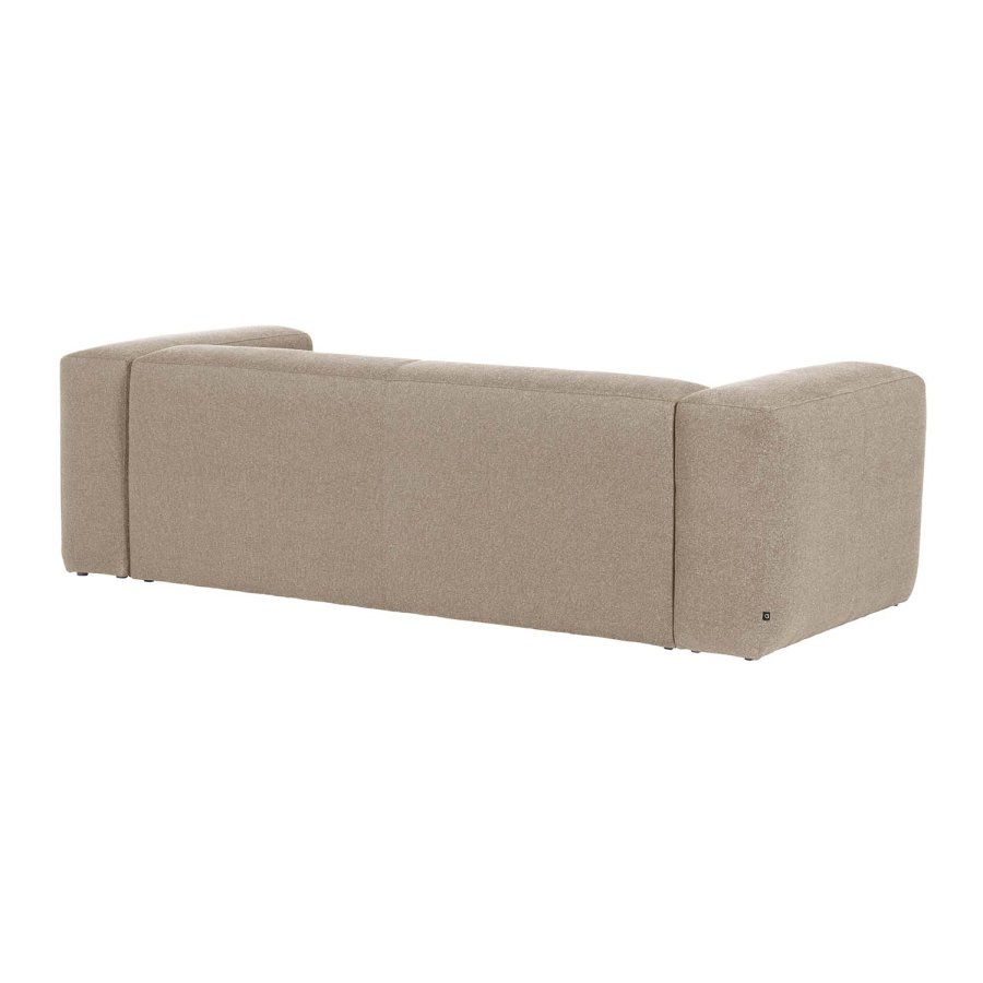 KAVE HOME Blok sofa, m. hjre chaiselong - beige polyester og stl