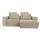 KAVE HOME Blok sofa, m. hjre chaiselong - beige polyester og stl