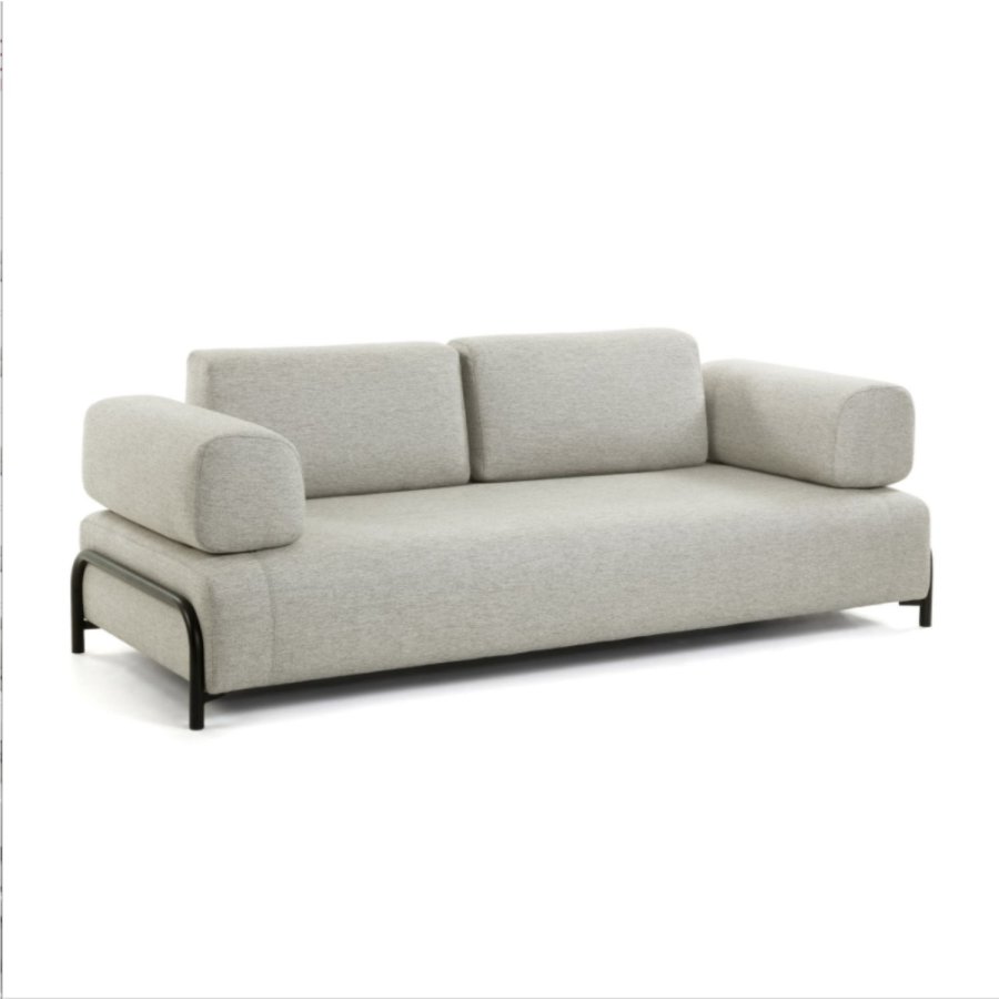 KAVE HOME Compo 3 pers. sofa - beige polyester og stl