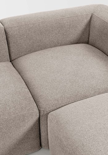 KAVE HOME Blok hjrnesofa - beige polyester
