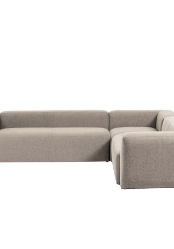 KAVE HOME Blok hjrnesofa - beige polyester