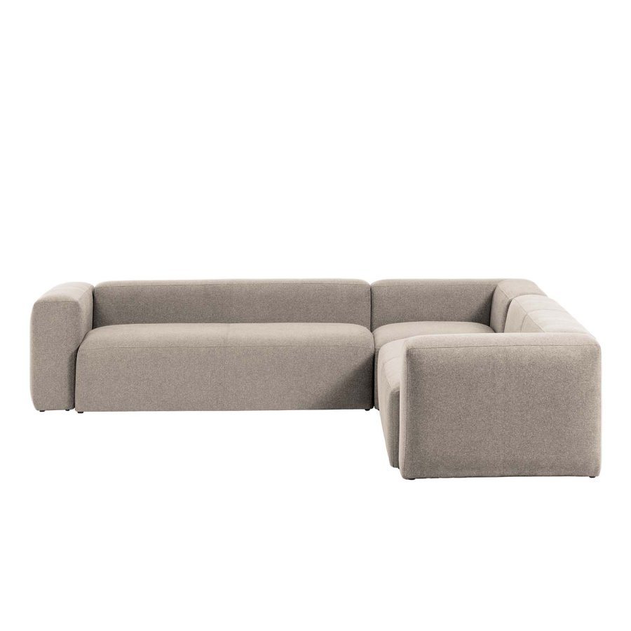 KAVE HOME Blok hjrnesofa - beige polyester