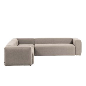 KAVE HOME Blok hjrnesofa - beige polyester