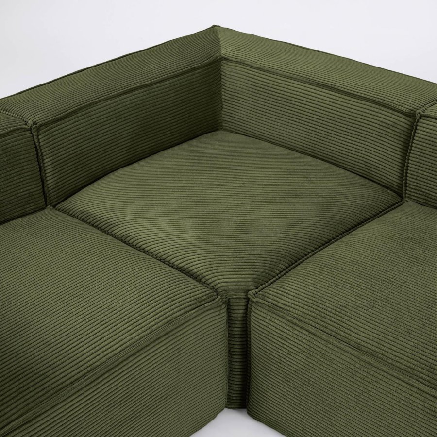 KAVE HOME Blok hjrnesofa - grn corduroy fljl (320x320)