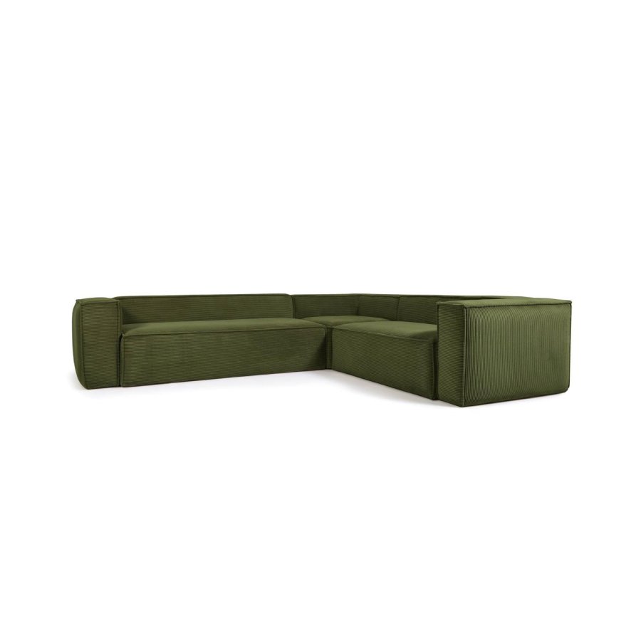 KAVE HOME Blok hjrnesofa - grn corduroy fljl (320x290)