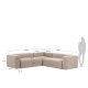 KAVE HOME Blok hjrnesofa - beige polyester