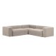 KAVE HOME Blok hjrnesofa - beige polyester