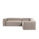 KAVE HOME Blok hjrnesofa - beige polyester