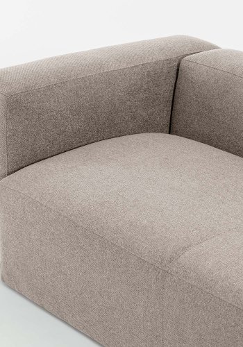 KAVE HOME Blok hjrnesofa - beige polyester