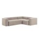 KAVE HOME Blok hjrnesofa - beige polyester