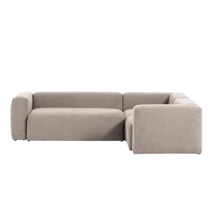 KAVE HOME Blok hjrnesofa - beige polyester