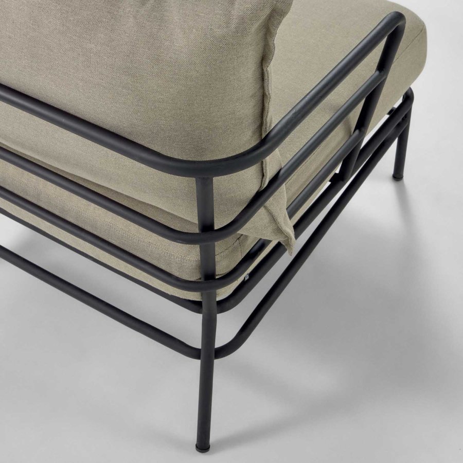 KAVE HOME Mareluz havestol, m. armln - gr polyester og sort stl