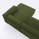 KAVE HOME Blok 3 pers. sofa, m. hjre chaiselong - grn corduroy fljl (300 cm)