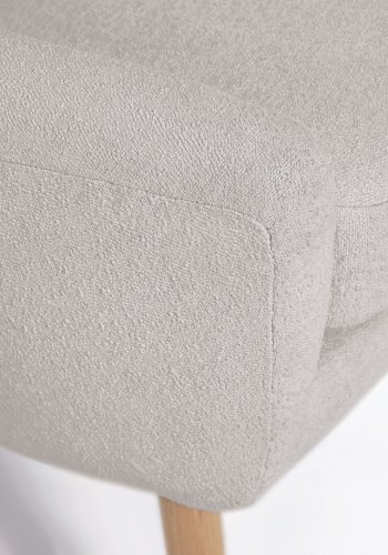 KAVE HOME Candela lnestol - gr fleece og natur bgetr