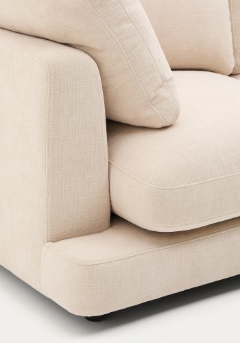 KAVE HOME Sofa Gala 4-personers i beige chenille FSC Mix Credit 300 cm