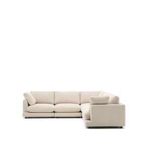  KAVE HOME Gala hjrnesofa 6-personers i beige chenille FSC Mix Credit 300 x 300 cm