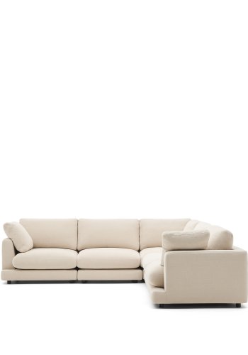  KAVE HOME Gala hjrnesofa 6-personers i beige chenille FSC Mix Credit 300 x 300 cm