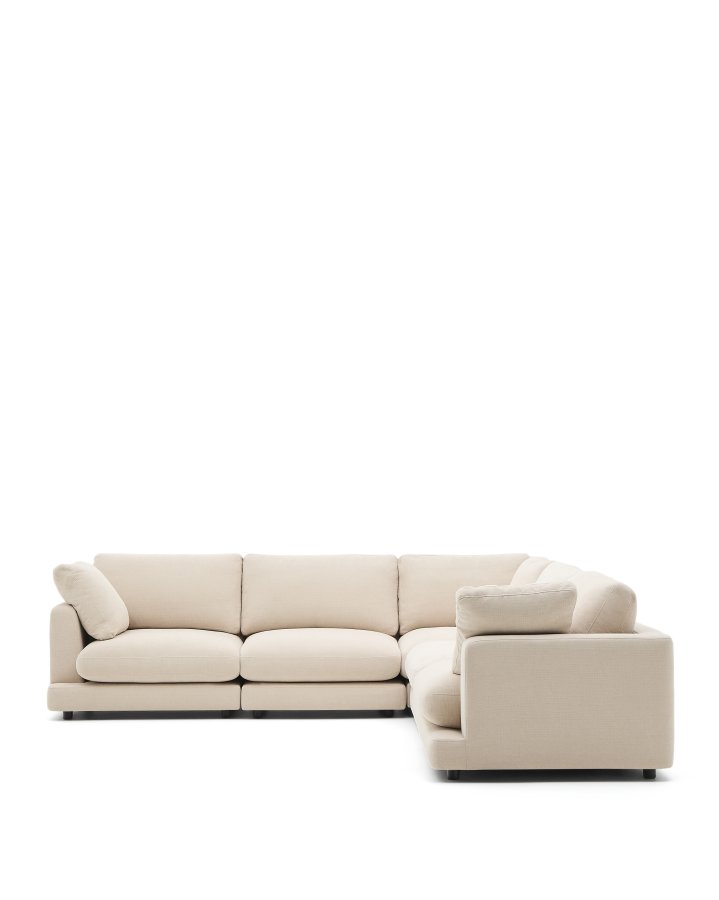 KAVE HOME Gala hjrnesofa 6-personers i beige chenille FSC Mix Credit 300 x 300 cm