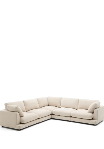  KAVE HOME Gala hjrnesofa 6-personers i beige chenille FSC Mix Credit 300 x 300 cm