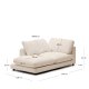 KAVE HOME Gala venstre chaiselong i beige, 193 x 105 cm
