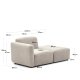 KAVE HOME Neom 1-personers modulsofa med rygmodul i beige, 169 cm FSC Mix Credit