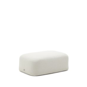 KAVE HOME Martina fodskammel i ecru chenille 123 x 85 cm