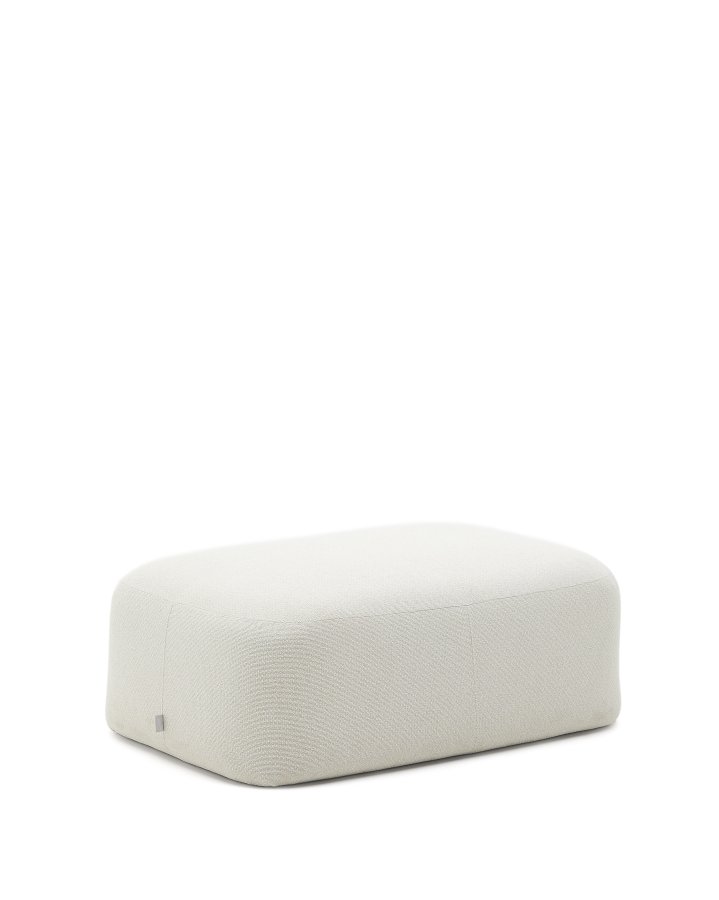 KAVE HOME Martina fodskammel i ecru chenille 123 x 85 cm